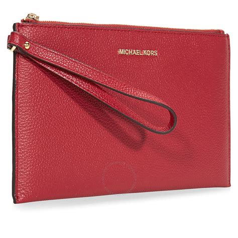 michael kors wristlet red|Michael Kors oversized wallet.